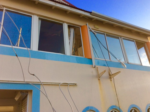 Old marina office, Fort Louis Marina, St. Martin (March 2108)