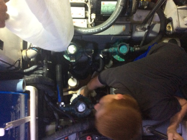 Cleaning the engine room bilge