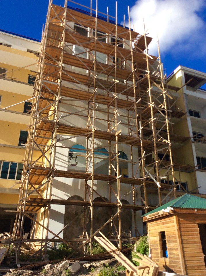 Construction, Cane Garden Bay, Tortola, BVIs (March 2018)