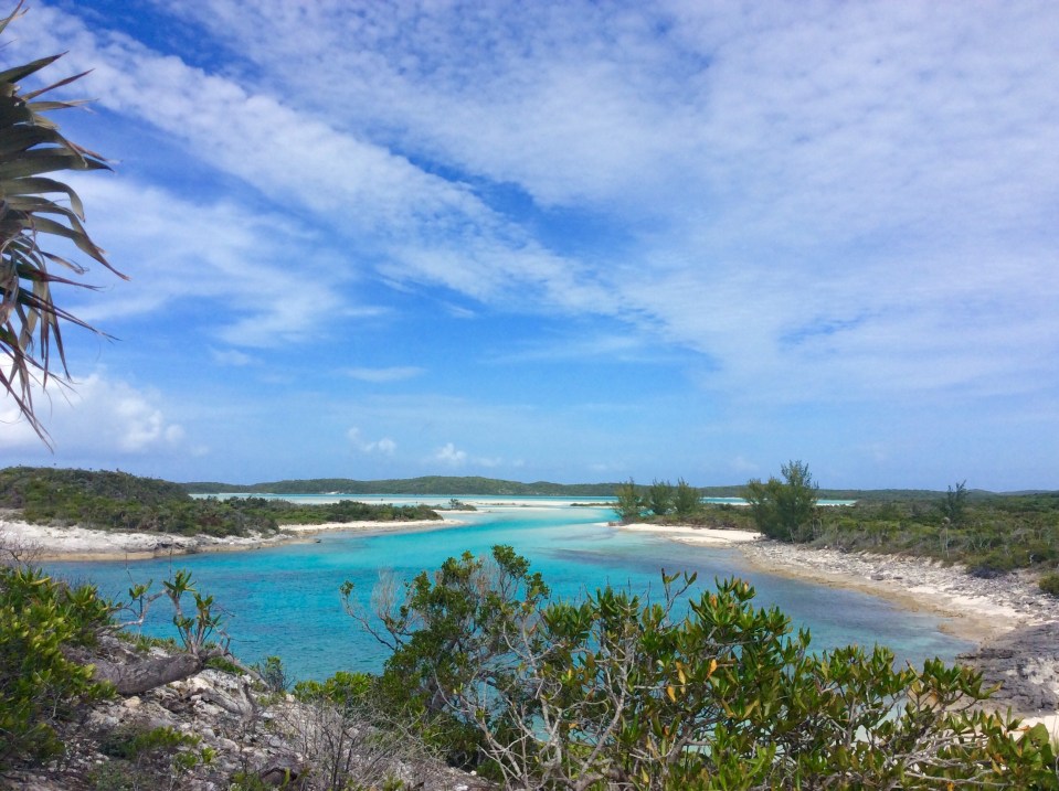 View from the Christopher Columbus monument, Long Island, Bahamas