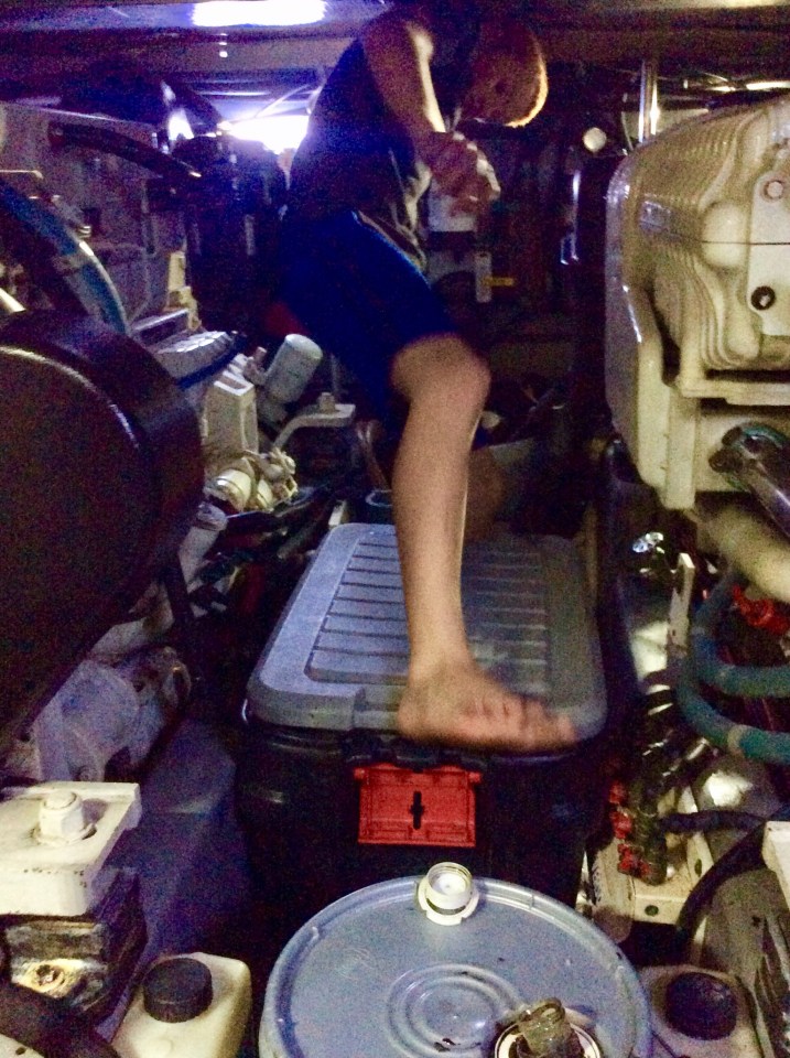 Stowing the hose away