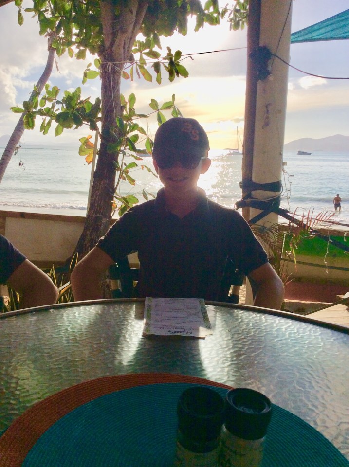 Ryan at Myett's Restaurant, Cane Garden Bay, Tortola, BVIs (March 2018)