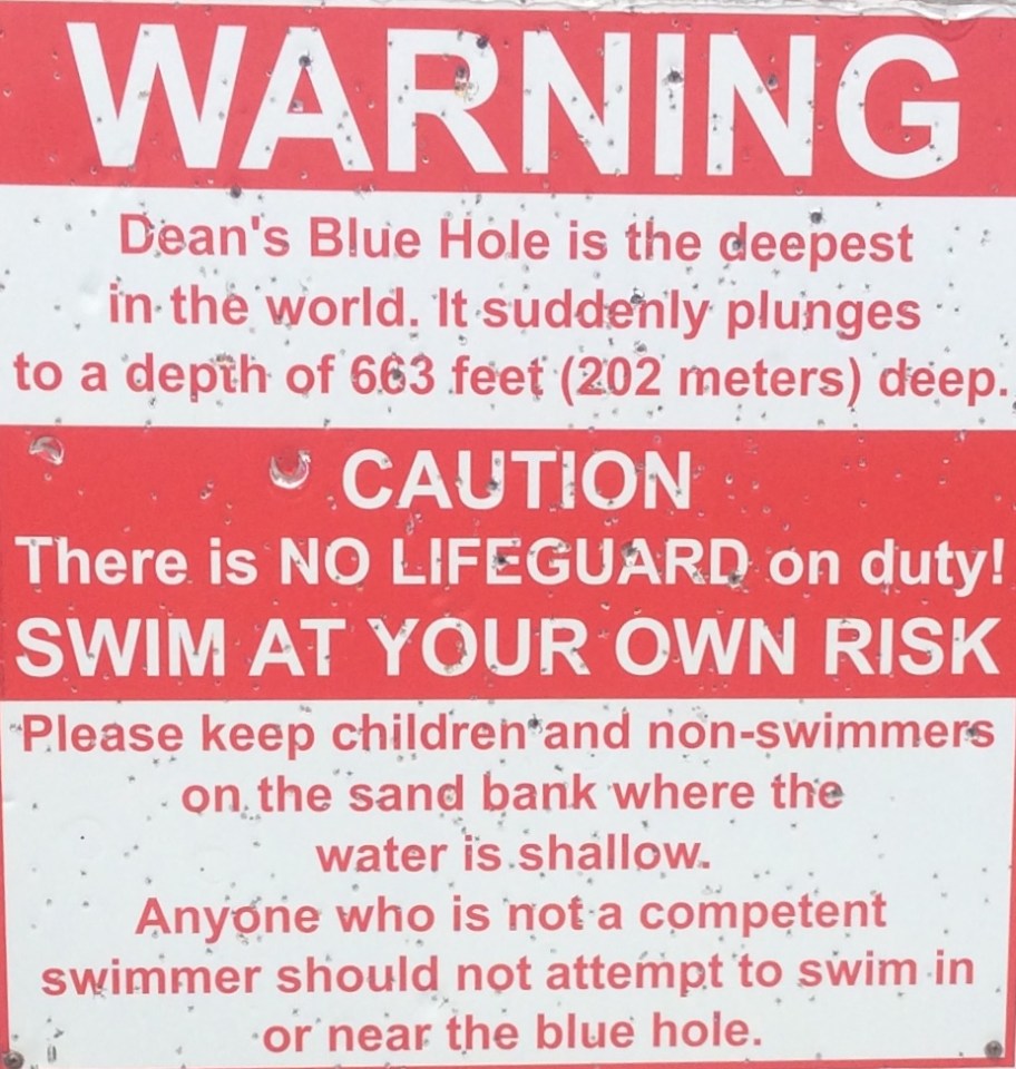 Dean's Blue Hole, Long Island, Bahamas