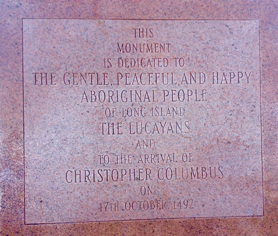 Christopher Columbus monument, Long Island, Bahamas
