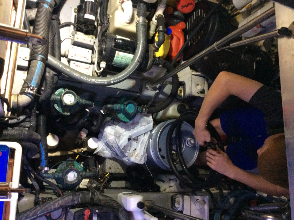 Coil the hose, wipe it clean & put stow it away