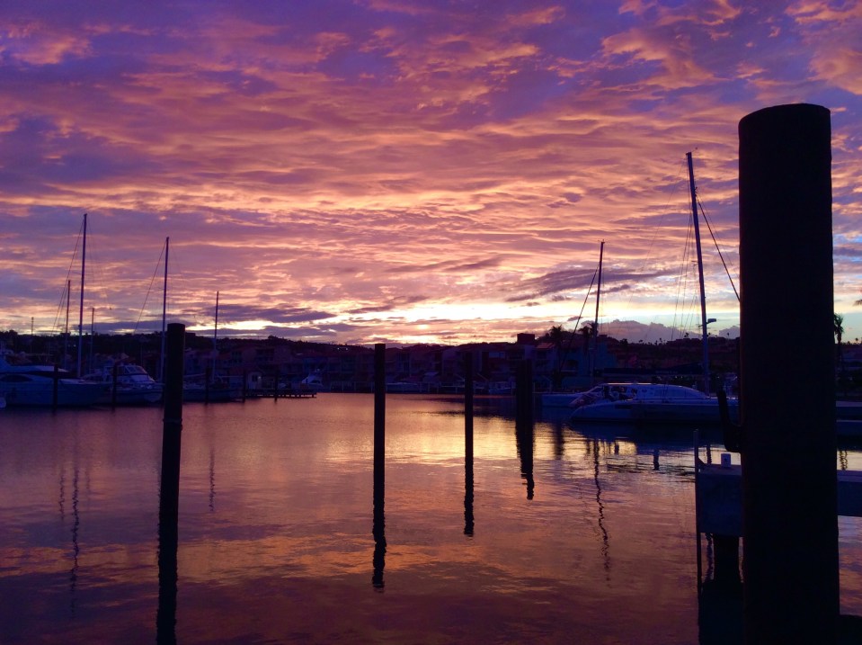 Sunset at The Yacht Club Marina at Palmas Del Mar Marina, Humacao, Puerto Rico