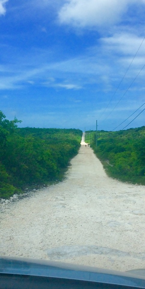 Road to Dean's Blue Hole, Long Island, Bahamas