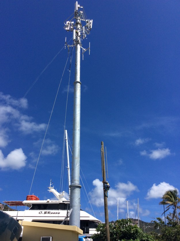 New cell tower, Nanny Cay, Tortola, BVI (March 2018)