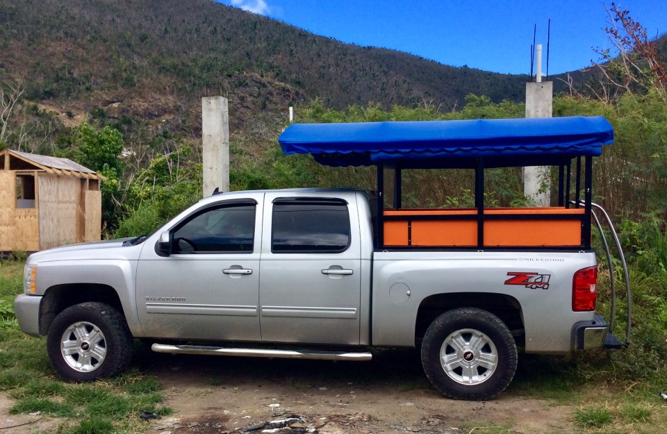 New tour taxi, Great Harbor, Jost Van Dyke, BVIs (March 2018)