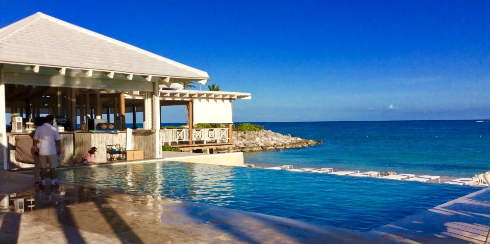 Waterside dining & infinity pool, Cap Cana Marina, Dominican Republic