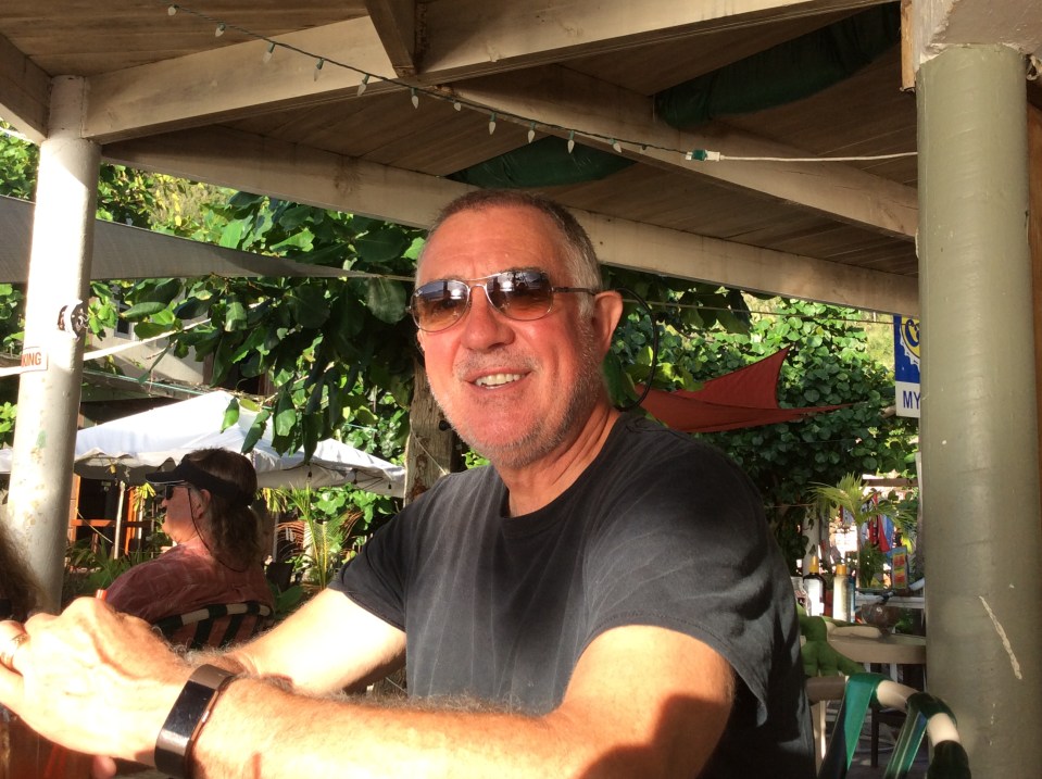 Randy at Myett's Restaurant, Cane Garden Bay, Tortola, BVIs (March 2018)