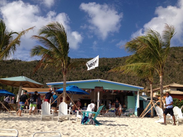 Ronan, Ryan, Randy & Scott heading into Soggy Dollar, White Bay, Jost Van Dyke, BVIs (March 2018)