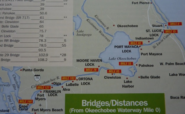 Okeechobee Waterway & Locks Map
