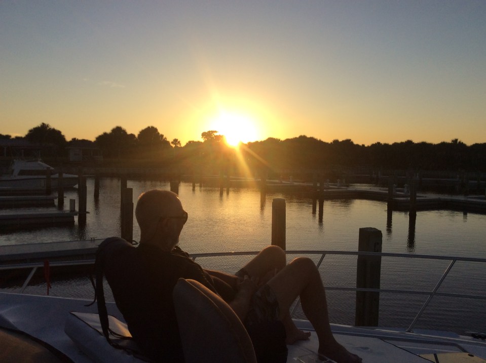 Randy enjoying the sunset, Caladesi Island State Park (Nov. 2019)