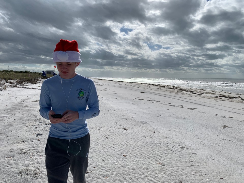 Ryan on the beach walk