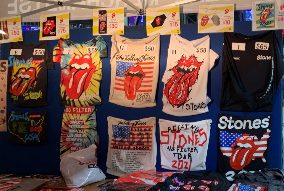Rolling Stones 2021 No Filter Tour Swag